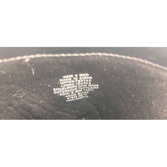 Elle Black Suede Pointed Toe Slouchy Heeled Mid-Calf Boots Size 6M Whimsigoth - Picture 12 of 14